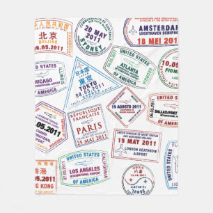 Briefmarke-Muster Fleecedecke