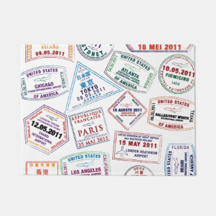 Briefmarke-Muster für Passport Fußmatte