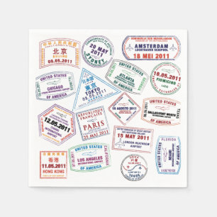 Briefmarke-Muster Serviette