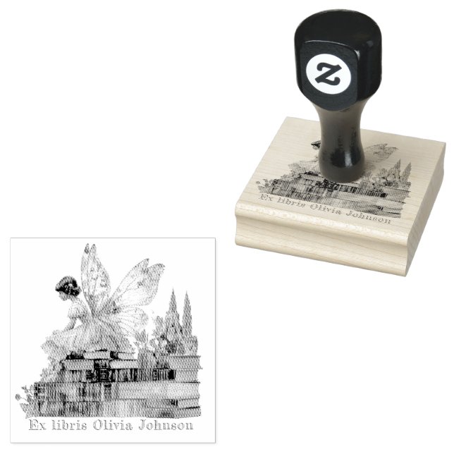 Briefmarke personalisierter Buchbesitzer für Buchl Gummistempel (Stempel)