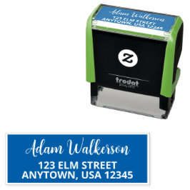 Briefmarke personalisierter Skriptnamen mit einer  Permastempel