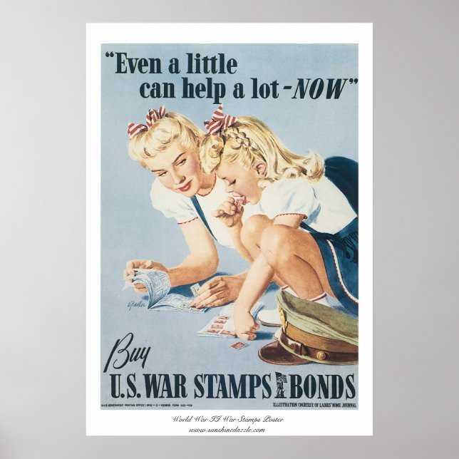 Briefmarke-Poster des Zweiten Weltkriegs Poster (Vorne)