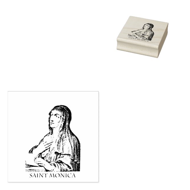 Briefmarke Saint Monica Rubber Gummistempel (Stempel)