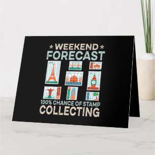 Briefmarke Sammeln Shirt für Sammler Funny Weeken Karte