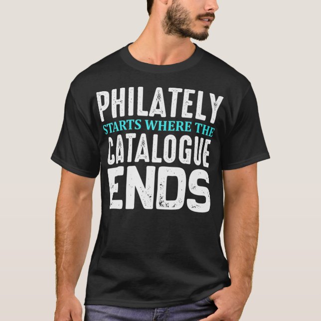 Briefmarke Sammler Geschenk Philatelie Spaß Briefm T-Shirt (Vorderseite)