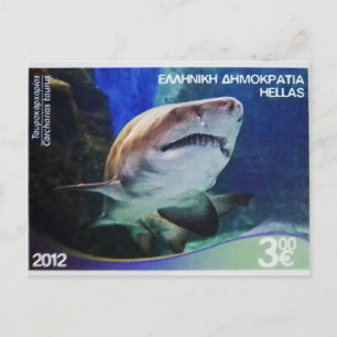 Briefmarke Sand Tigerhai Postkarte