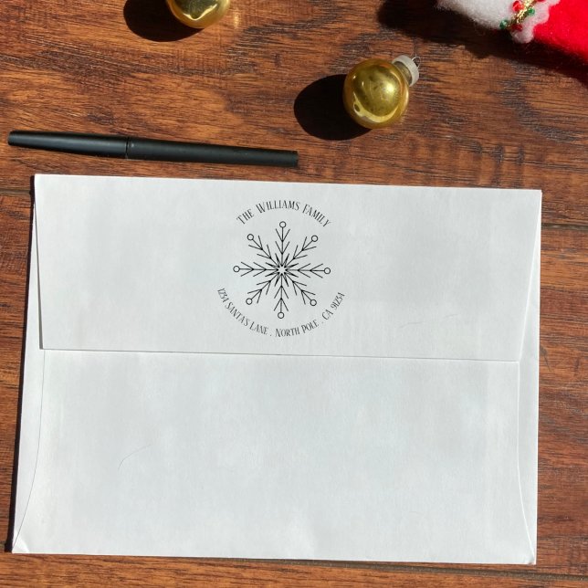 Briefmarke Snowflake Winter Family Rubber Gummistempel (Von Creator hochgeladen)