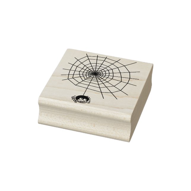 Briefmarke Spider und Web 4 Illustration Gummistempel (Stempel)