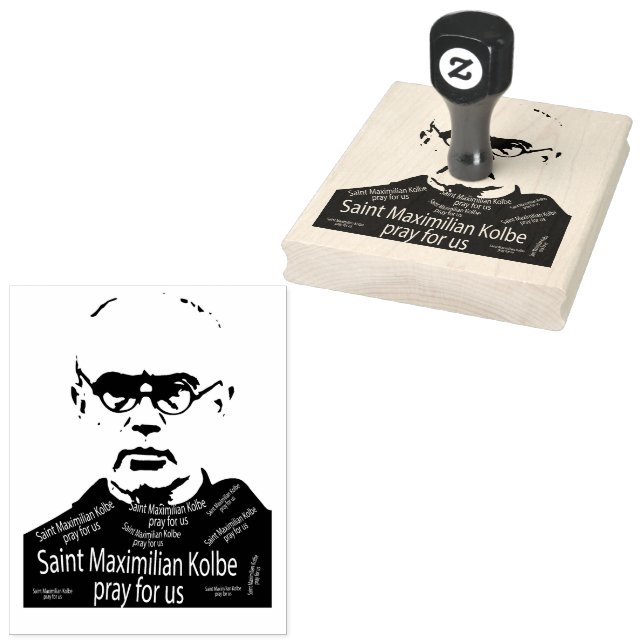 Briefmarke St. Maximilian Kolbe Gummistempel (Stempel)