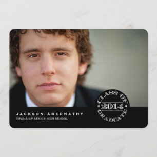 Briefmarke Style Foto Graduation Party Einladung