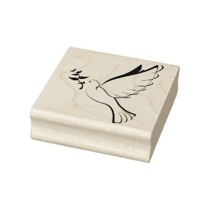 Briefmarke/Tauben Gummistempel