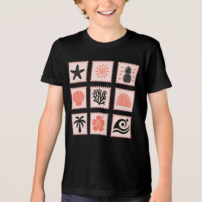 Briefmarke Tri-Blend Shirt (Vorderseite)