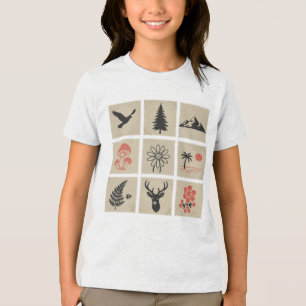 Briefmarke Tri-Blend Shirt