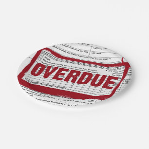 Briefmarke über den steuerlichen Rahmen Pappteller