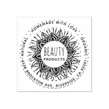 Briefmarke von hausgemachten Beauty-Produkten