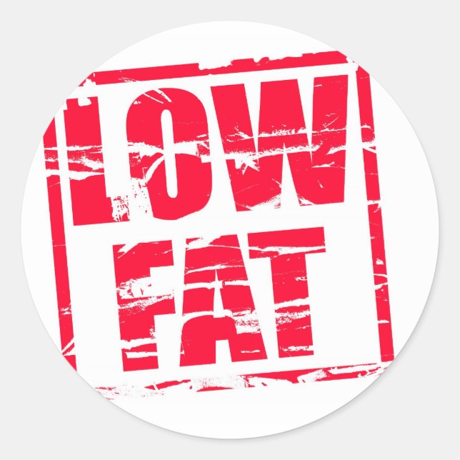 Briefmarke von Low Fat Rotkautschuk Runder Aufkleber (Vorderseite)
