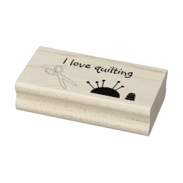 Briefmarke von Quilting oder Nähen Gummistempel