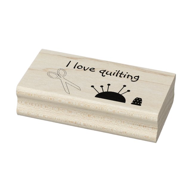 Briefmarke von Quilting oder Nähen Gummistempel (Stempel)