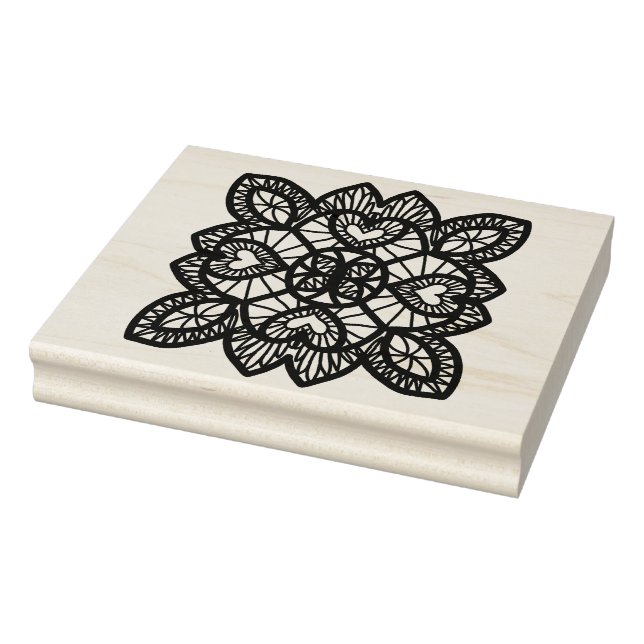 Briefmarke von Spitzenherzen zur Illustration von  Gummistempel (Stempel)