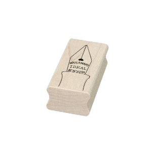 Briefmarke Waterman's Ideal Fountain Pen Holzkunst Gummistempel