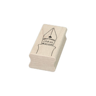 Briefmarke Waterman's Ideal Fountain Pen Holzkunst Gummistempel