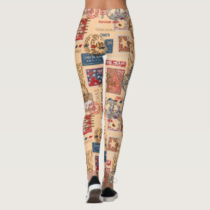 Briefmarke Weihnachten Leggings