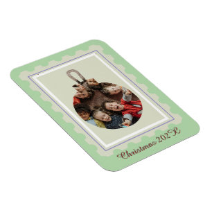 Briefmarke Weihnachtsschmuck Custom Foto Holiday Magnet