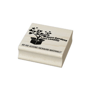 Briefmarke Wiederverwenden von Verpackungen mit Ba Gummistempel
