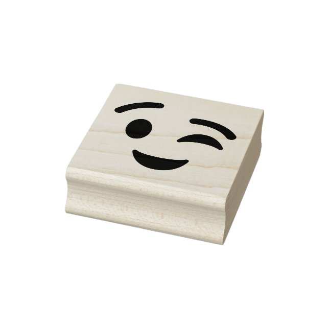 Briefmarke Wink Face Emoji Rubber Gummistempel (Stempel)