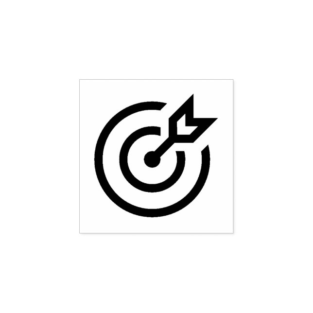 Briefmarke "Ziel mit Pfeil" Gummistempel (Prägung)