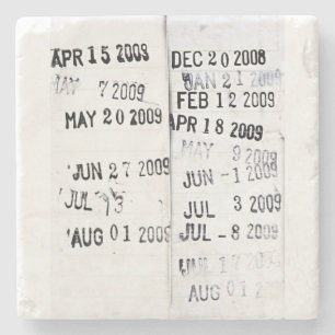 Briefmarke zum Bibliotheksdatum Untersetzer steine