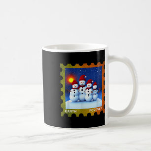 Briefmarke zum Schutz der Umwelt auf der Erde Sonn Kaffeetasse