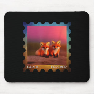 Briefmarke zum Schutz der Umwelt auf der Erde Sonn Mousepad