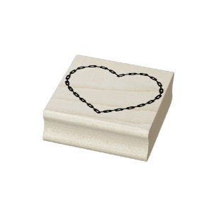 Briefmarke zur Darstellung von KettenHerzformen Gummistempel