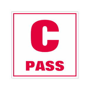 Briefmarke zur Lehrerbewertung: C, PASS Permastempel