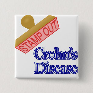 Briefmarkeheraus Crohns Krankheit Button