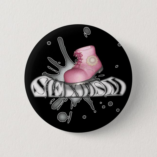 Briefmarkeheraus Sexism Button (Vorderseite)