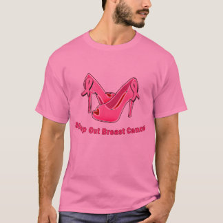 Briefmarken-heraus Brustkrebs-Stiletts T-Shirt