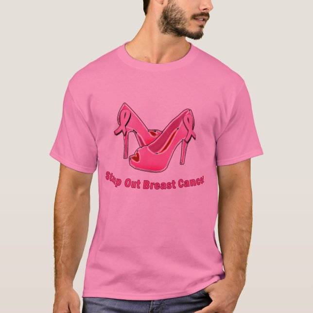 Briefmarken-heraus Brustkrebs-Stiletts T-Shirt (Vorderseite)