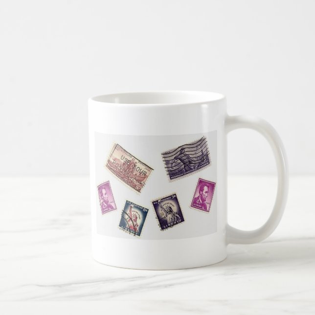 Briefmarken Tasse (Rechts)