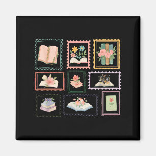 Briefmarkenbuch Bücherwurm Briefmarkenliebhaber Magnet