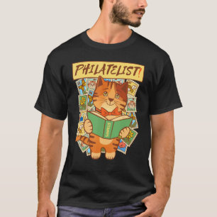 Briefmarkensammler Philatelist Katze T-Shirt