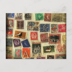 Briefmarkensammlung Postkarte