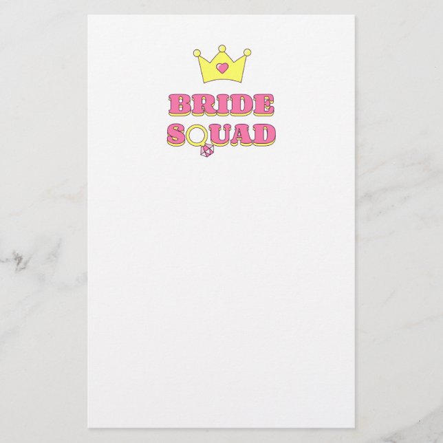 Briefpapier für Brautkommandos (Vorderseite)