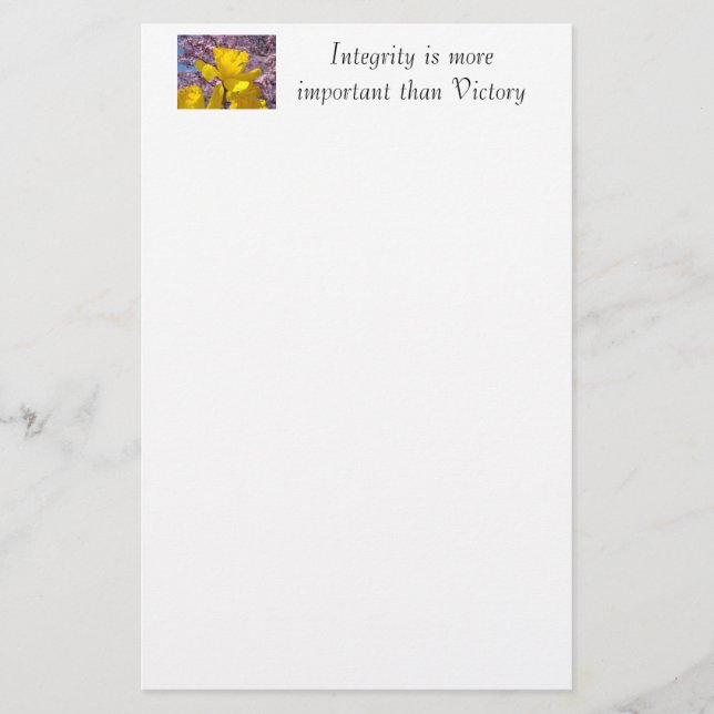 Briefpapier-Integrität wichtiger als Sieg Briefpapier (Vorderseite)