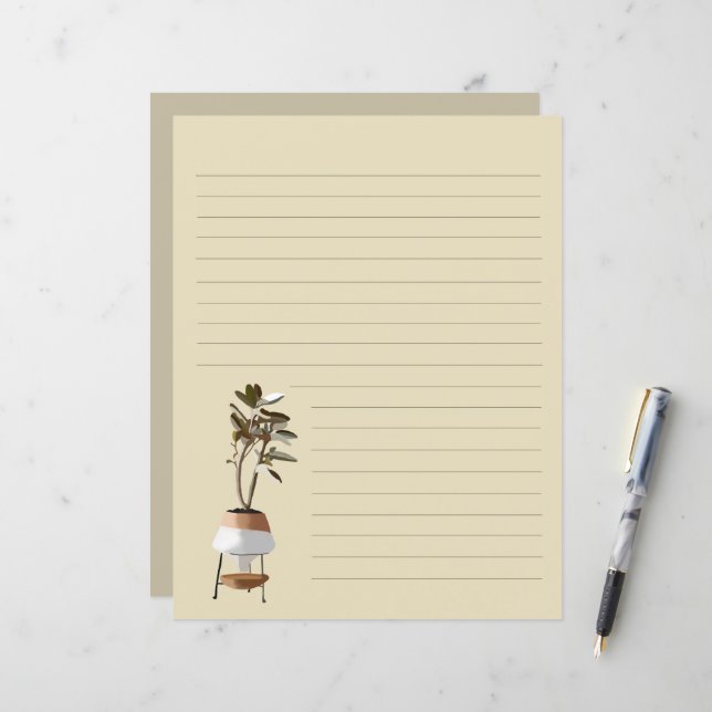 Briefpapier mit Eukalyptus Tree (Vorderseite/Rückseite Beispiel)