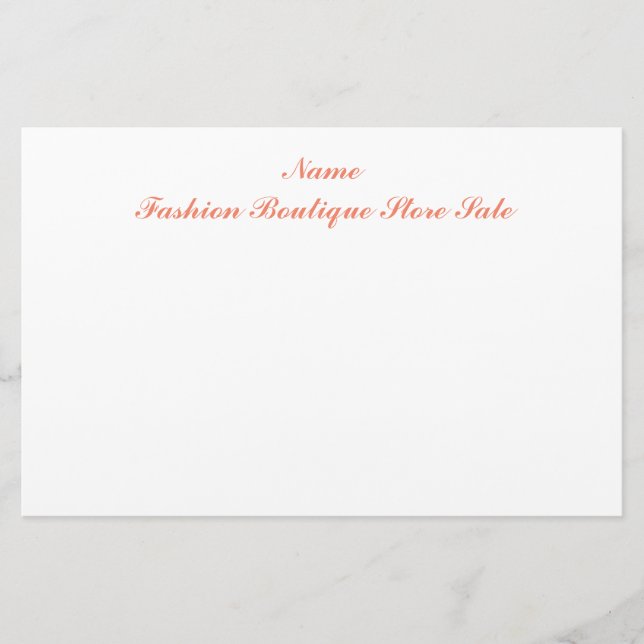 Briefpapier-Papier Briefpapier (Vorderseite)