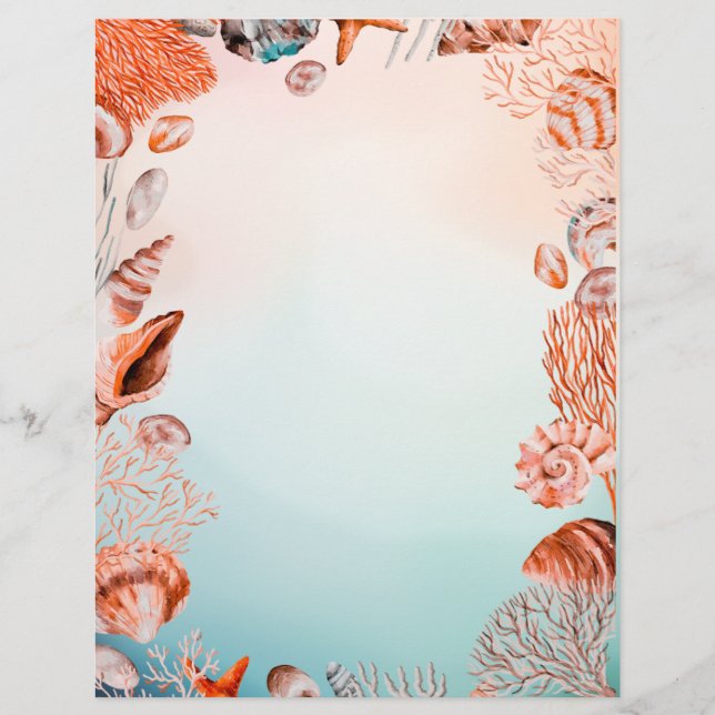 Briefpapier zum Thema Seeblick (Vorderseite)