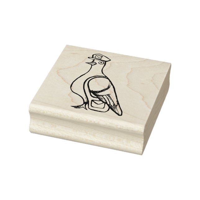 Brieftaubenpost Humor                   Gummistempel (Stempel)
