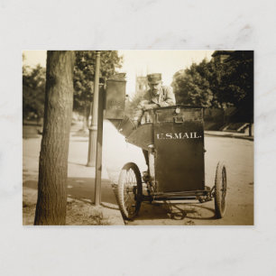 Briefträger 1900er postkarte